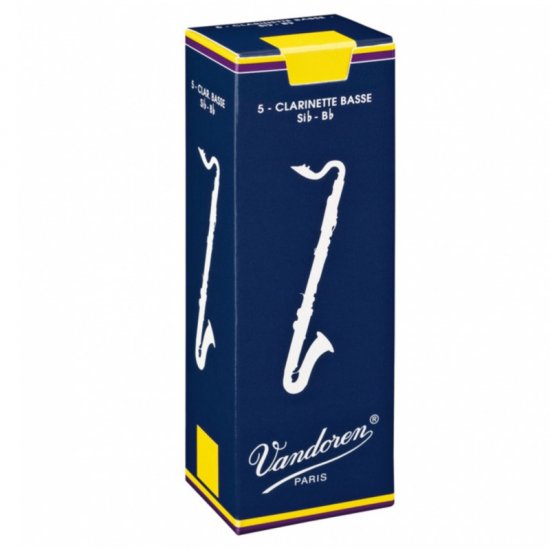 Vandoren Traditional Bass Clarinet Reeds, (Box 5) Strength 1.5